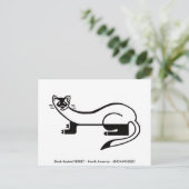 Hand getekend - FERRET - Behoud -Natuur- Briefkaart (Staand voorkant)