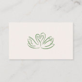 Hand getekend  Frans groen grillige bruiloft Informatiekaartje (Achterkant)