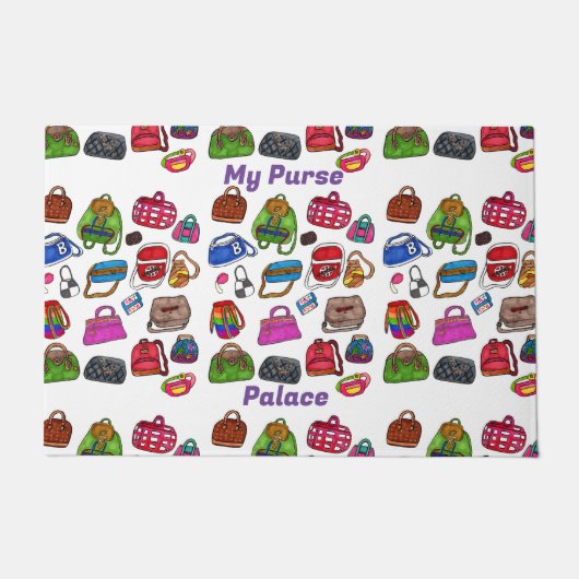 Hand getekend geïllustreerd portemonnee patroon ar deurmat (Voorkant)