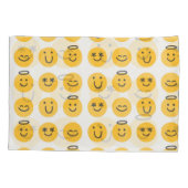 Hand Getekend Gelukkig Emoji Patroon Kussensloop (Achterkant)