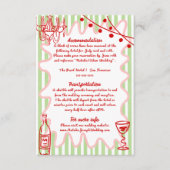 Hand getekend geschilderd eigenzinnige bruiloft le informatiekaartje (Voorkant)