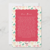 Hand getekend geschilderd lint boog boom vakantie  feestdagenkaart (Achterkant)