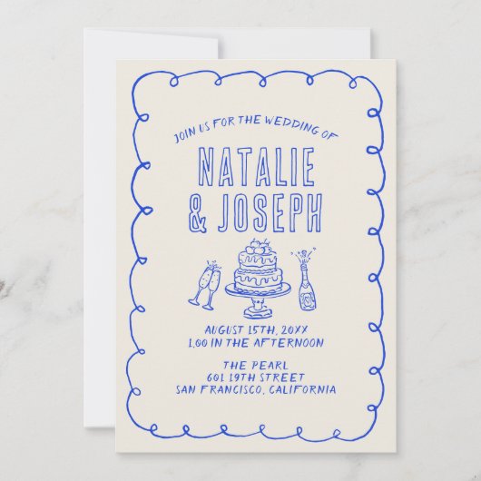 Hand getekend geschreven eigenzinnige alles in één kaart (Voorkant)