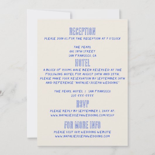 Hand getekend geschreven eigenzinnige alles in één kaart (Achterkant)