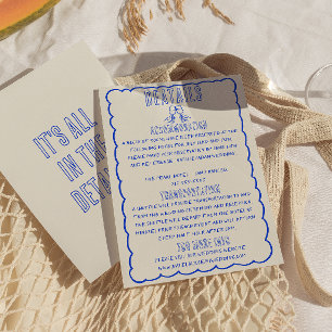 Hand getekend geschreven eigenzinnige krabbel brui informatiekaartje