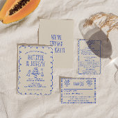 Hand getekend geschreven krabbel eigenzinnige retr kaart