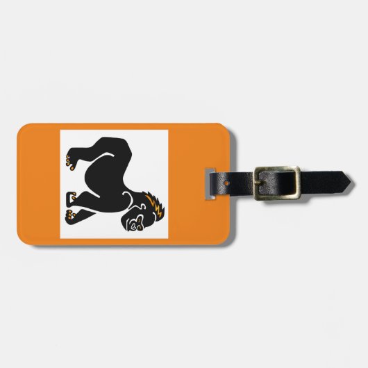 Hand getekend - GORILLA - Primaat - Wildlife -Sina Bagagelabel (Voorkant horizontaal)