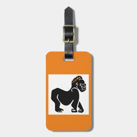 Hand getekend - GORILLA - Primaat - Wildlife -Sina Bagagelabel (Voorkant verticaal)