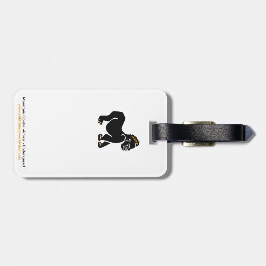 Hand getekend - GORILLA - Primaat - Wildlife -Sina Bagagelabel (Achterkant horizontaal)