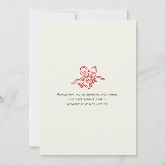 Hand getekend grillig kerstdiner kaart (Achterkant)