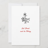 Hand getekend grillig kerstdiner kaart (Achterkant)