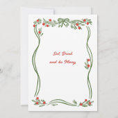 Hand getekend grillig kerstdiner kaart (Achterkant)