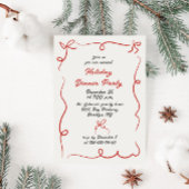 Hand getekend grillig kerstdiner kaart