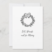 Hand getekend grillig kerstdiner kaart (Achterkant)