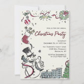 Hand getekend grillig kerstfeest kaart (Voorkant)