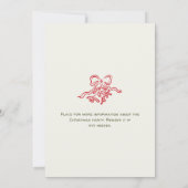 Hand getekend grillig kerstfeest kaart (Achterkant)