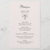 Hand getekend grillig lint randmenu met naam (Voorkant)