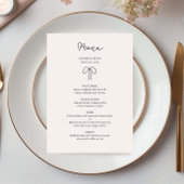 Hand getekend grillig lint randmenu met naam