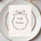 Hand getekend grillig lint randmenu met naam