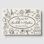 Hand getekend  grillige bruiloft gastenboek (Voorkant)