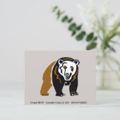 Hand getekend Grizzly BEER - Wildlife - wilde dier Briefkaart (Staand voorkant)