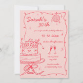 Hand getekend handgeschreven krabbel verjaardag kaart (Voorkant)