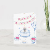 Hand getekend Happy Birthday Kaart (Voorkant)