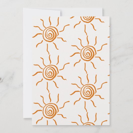 Hand getekend hier komt de zoon Baby shower Bedankkaart (Achterkant)