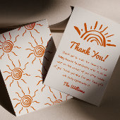 Hand getekend hier komt de zoon Baby shower Bedankkaart