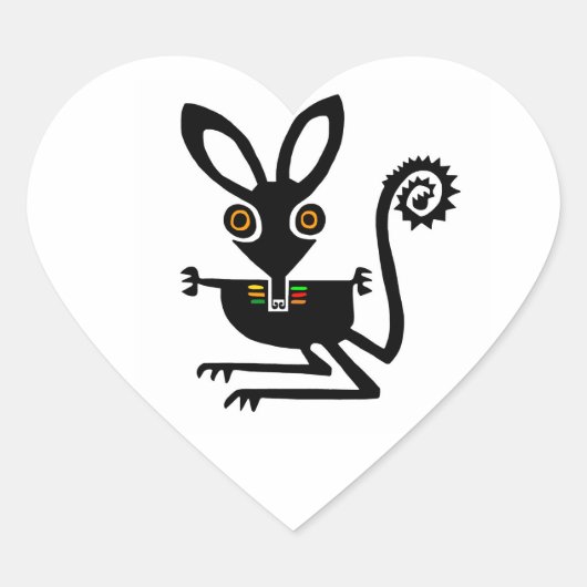 Hand getekend - I love BILBIES- Wildlife - Natuur- Hart Sticker (Voorkant)