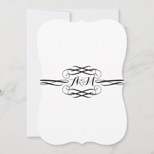 Hand getekend in beletterde kalligrafie script op kaart (Achterkant)