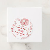 Hand Getekend is liefde & Pizza Bruiloft Feest Bedankjes Labels (In situ)