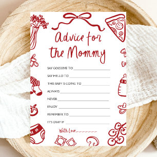 Hand getekend Italiaans advies voor de mama-to-be Kaart