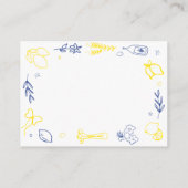 Hand getekend Italiaans Vrijgezellenfeest Datum na Informatiekaartje (Achterkant)