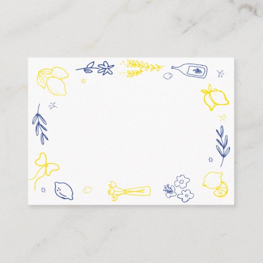 Hand getekend Italiaans Vrijgezellenfeest Datum na Informatiekaartje (Achterkant)