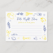 Hand getekend Italiaans Vrijgezellenfeest Datum na Informatiekaartje (Voorkant)