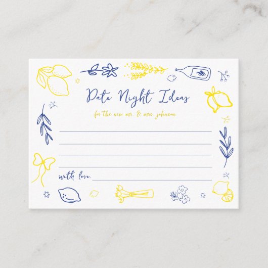 Hand getekend Italiaans Vrijgezellenfeest Datum na Informatiekaartje (Voorkant)