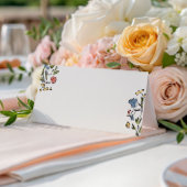 Hand getekend kleurrijk bloemig Vrijgezellenfeest Plaatskaartje