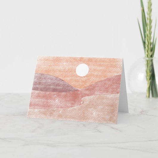 Hand getekend landschap leeg bedankkaart (Voorkant)