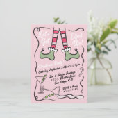 Hand getekend Laten we Elfed up kerstfeest krijgen Kaart (Staand voorkant)