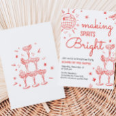 Hand getekend maken geesten helder kerstfeest kaart