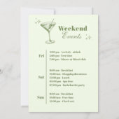 Hand getekend Martinis en Huwelijk Bachelorette Kaart (Achterkant)