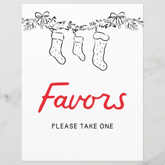 Hand getekend Merry Little Baby shower Favors Sign (Voorkant)