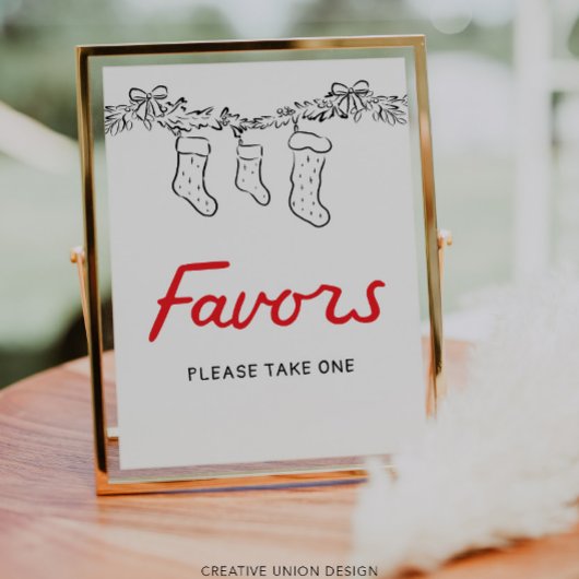 Hand getekend Merry Little Baby shower Favors Sign