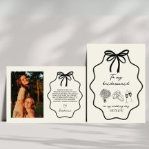 Hand getekend mijn bruidsmeisje op mijn trouwdag f