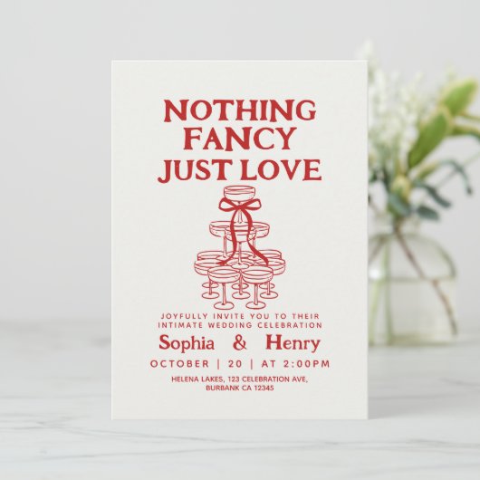 Hand getekend niets Fancy, gewoon liefde eigenzinn Kaart (Staand voorkant)