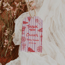 Hand getekend Rode Pizza Ciao Paarse Baby shower