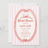 Hand getekend Roze strepen Eigenzinnig Vrijgezelle Kaart (Voorkant)