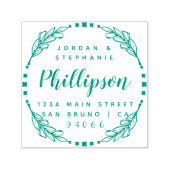 Hand getekend rustiek script getrouwd paar terugke  zelfinktende stempel (Design)