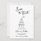 Hand getekend Save the Date Kaart (Voorkant)